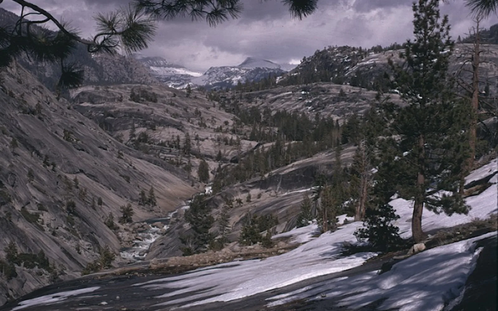 Scenic upper canyon section of Merced River Canyon in the Sierra Nevada foothills